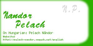 nandor pelach business card